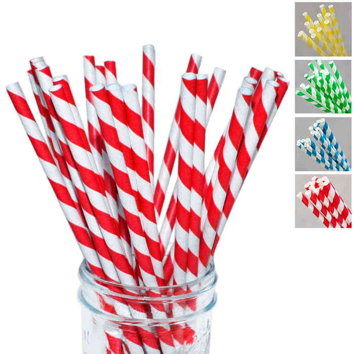 90 Paper Straws Eco Friendly Multi Color Biodegradable Soda Cocktails Shakes