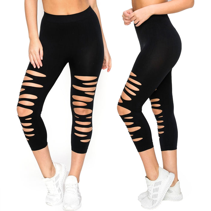Women's Capri Leggings Cut Out Tummy Control Butt Lift High Waist Yoga  Fitness Gym Workout Capri Leggings Sunflower 1# 2# 3# Plus Size Sports  Activewe | Fruugo NO