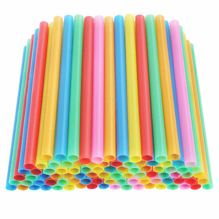 96 PC Neon Straws Large Thick Milkshake Jumbo Smoothie Drinking Party BPA Free