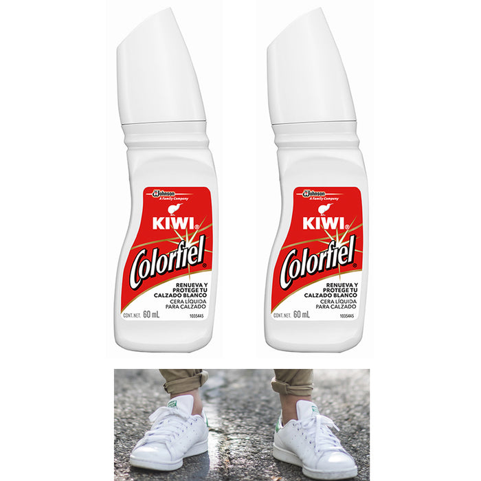 AllTopBargains 2 PC Instant White Liquid Shoe Polish Wax High Gloss Shine Leather Boot 60ml 2oz