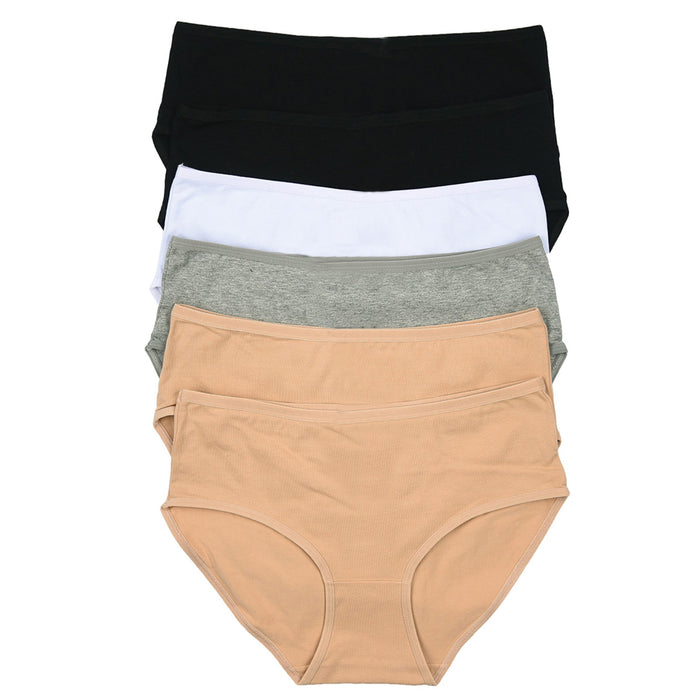 6 Pack Womens Underwear Briefs Panties Bikini Full Coverage Cotton Spa —  AllTopBargains