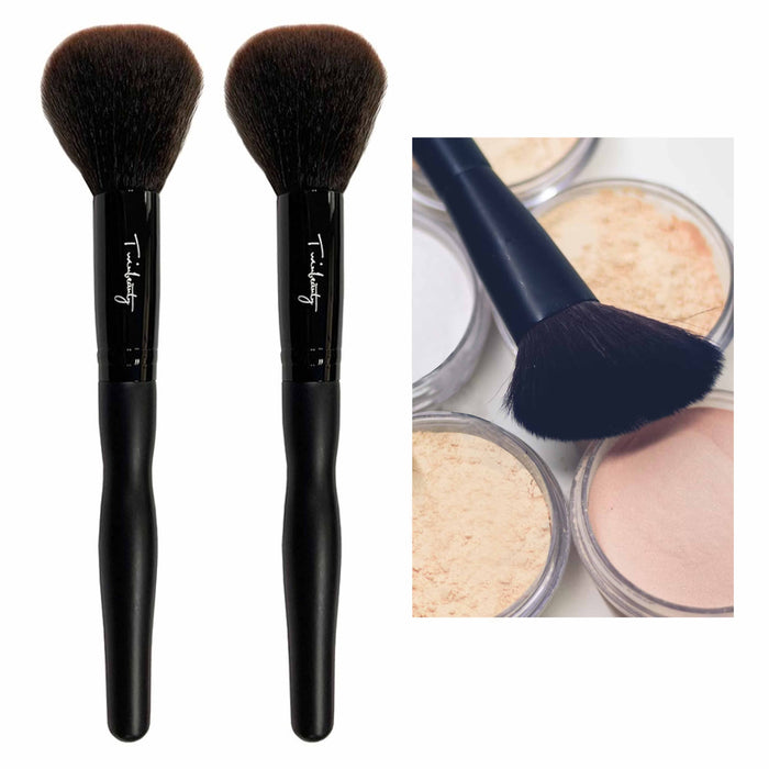 2 Pc Cosmetic Brush Face Powder Liquid Foundation Makeup Blush Brushes Contour