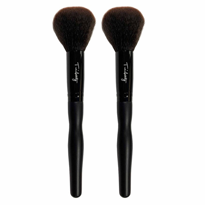 2 Pc Cosmetic Brush Face Powder Liquid Foundation Makeup Blush Brushes Contour