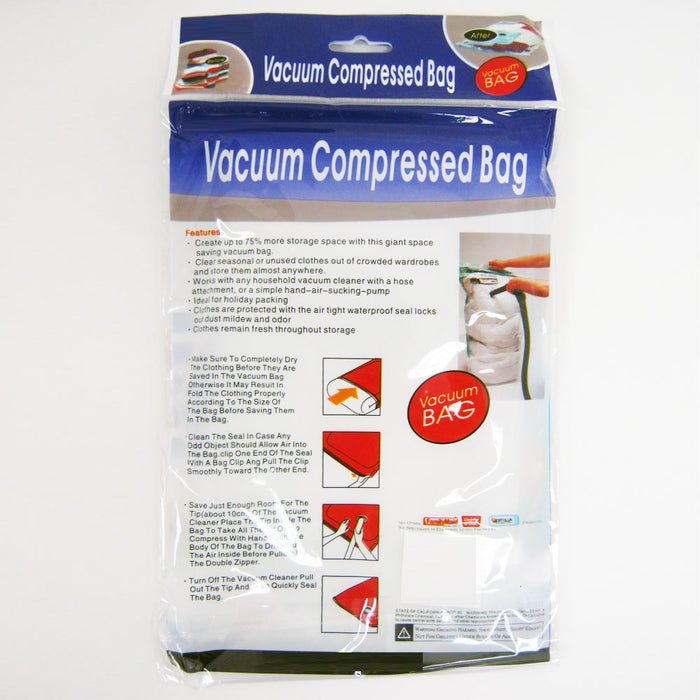 Jumbo Vacuum Storage Bags Space Saver Seal Clear Compression Bag