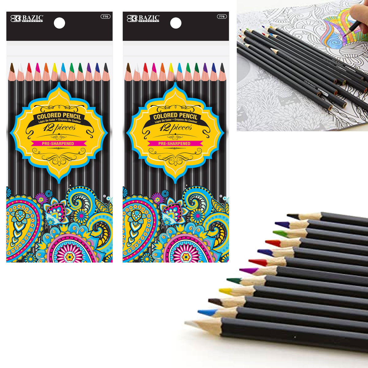 18PC Colored Pencils Drawing Painting Pre Sharpened Premium Colors Coloring  Book 