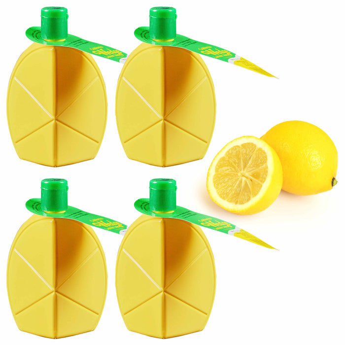 4 Pk Lemon Juice Real 100% Natural Concentrate Wedge Shape Squeeze Bottle 7oz