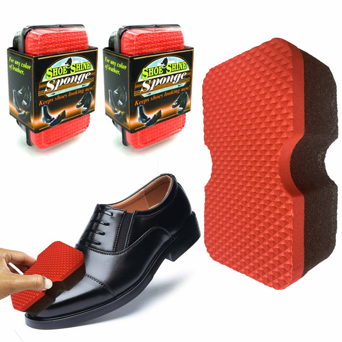 2 Pack Shoe Shine Polishing Sponge Instant Cleaning Leather Care Protector Boots