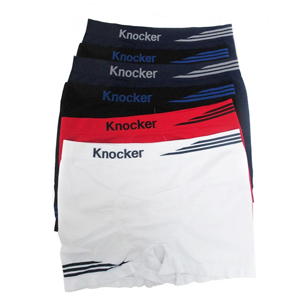 3 Pack Men Seamless Boxer Briefs Knocker Microfiber Underwear