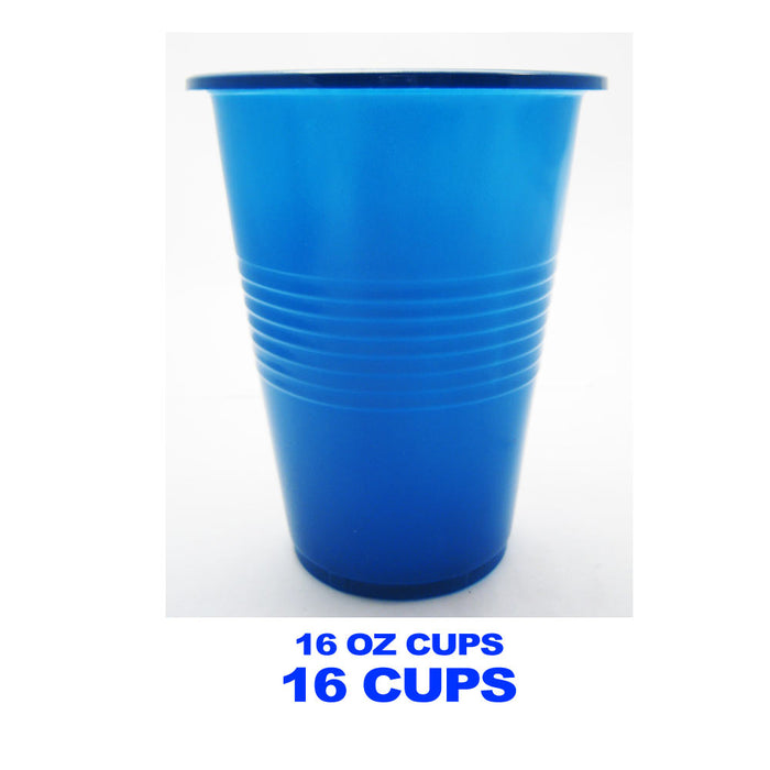 Kingsford Blue 16 Oz. Heavy Duty Plastic Cups, 50-Count