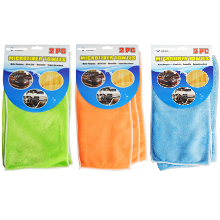 4 Pc Ultra Soft Microfiber Cleaning Cloth Towel Auto Car Detailing 13"x12"