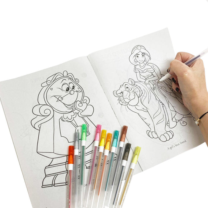 14 Pc Disney Princess Coloring Books Set Activity Pad Kids Drawing