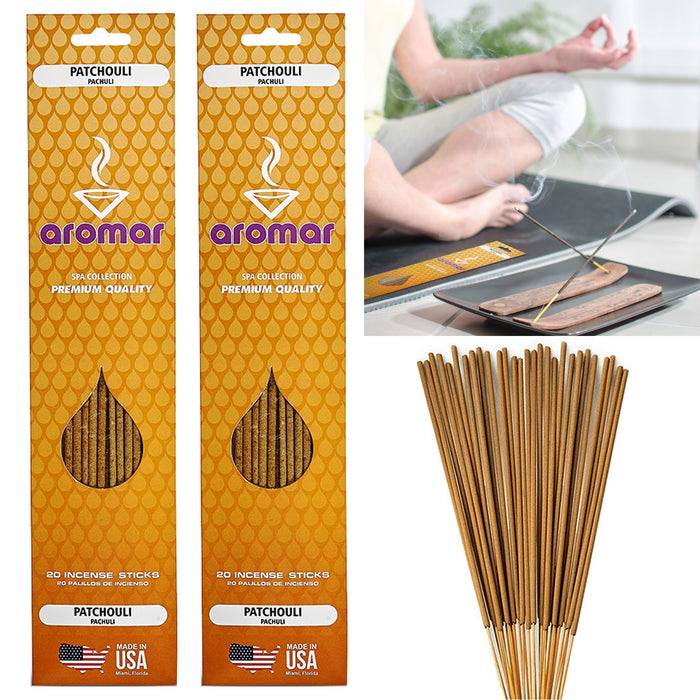 40 X Incense Sticks Patchouli Scent Hand Dipped Burning Fragrance Premium Aroma