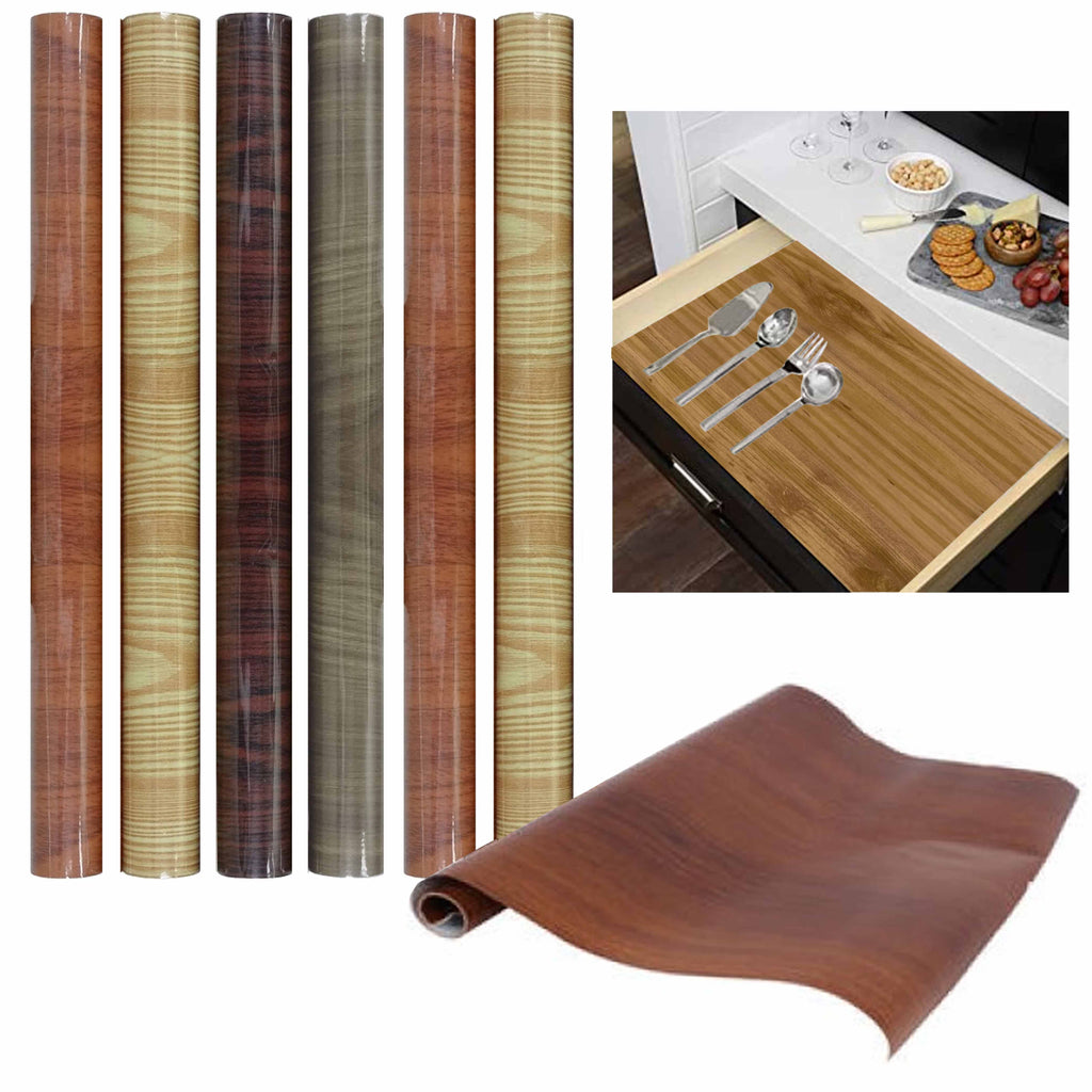 Wood Grain Interior film Pisa, Decorative Shelf Drawer Liner Self