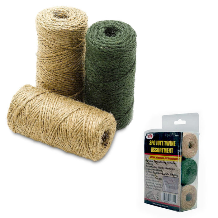 AllTopBargains 3 Rolls 443' Premium Jute Twine String Natural 2Ply Cord Rope Craft Gift DIY Pet, Women's, Size: One Size