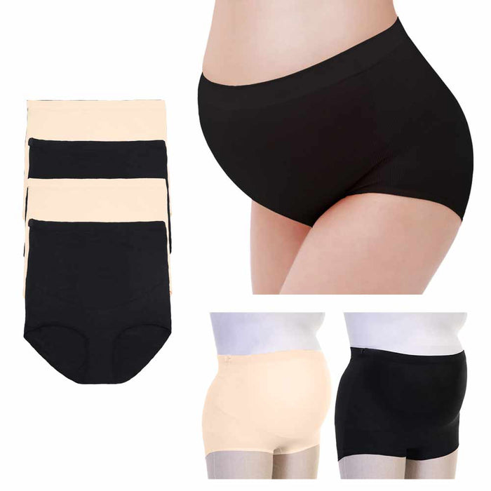 4 Pc Maternity Panties Over Belly Bump Underwear Pregnancy Tummy Suppo —  AllTopBargains