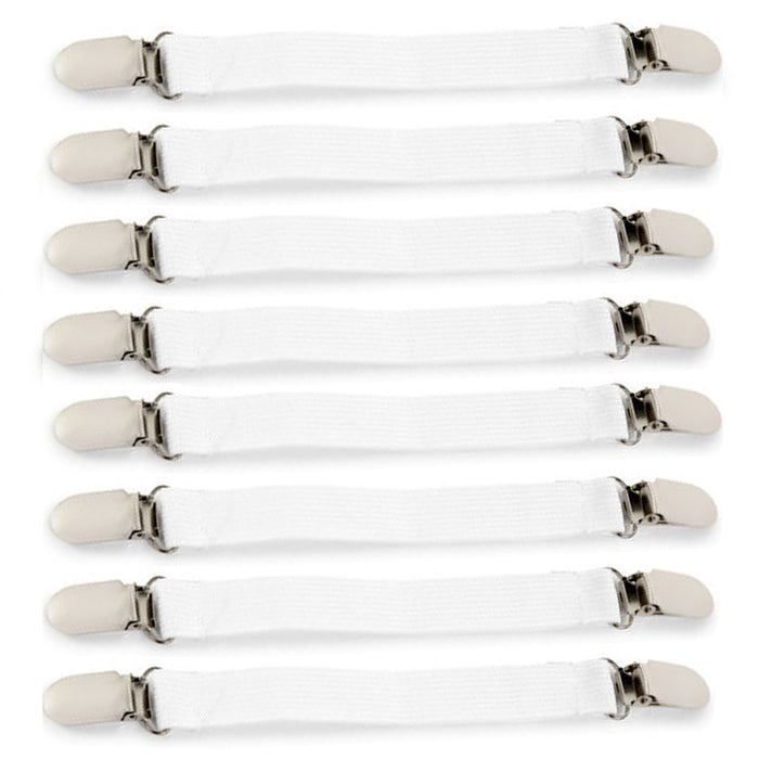 16 Bed Sheet Clips Mattress Grips Heavy Duty Suspender Straps Fastener Grippers