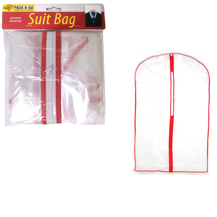 3X Clear Foldable Garment Bags 34" Suit Dress Jacket Cover Zipper Storage Travel