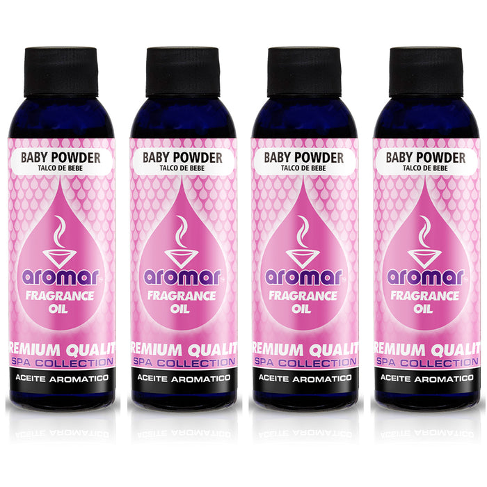 4 Pc Baby Powder Scent Premium Grade Fragrance Oil Aroma Therapy Diffuser 4 Oz