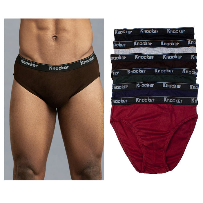 6 Pc Mens Knocker Bikini Briefs Sexy Underwear Solid 100% Cotton Size —  AllTopBargains