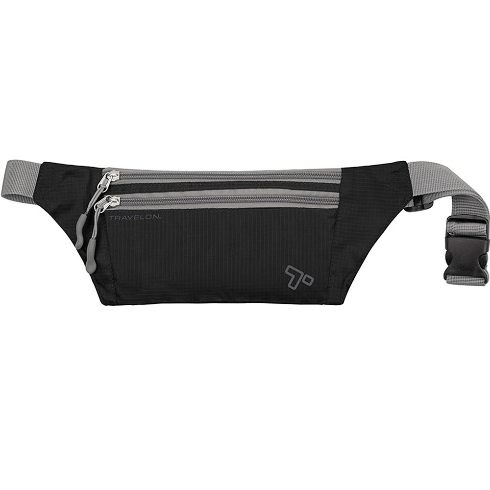 Travelon Fanny Pack Double Zip Waist Pouch Travel Adjustable Belt Bag —  AllTopBargains