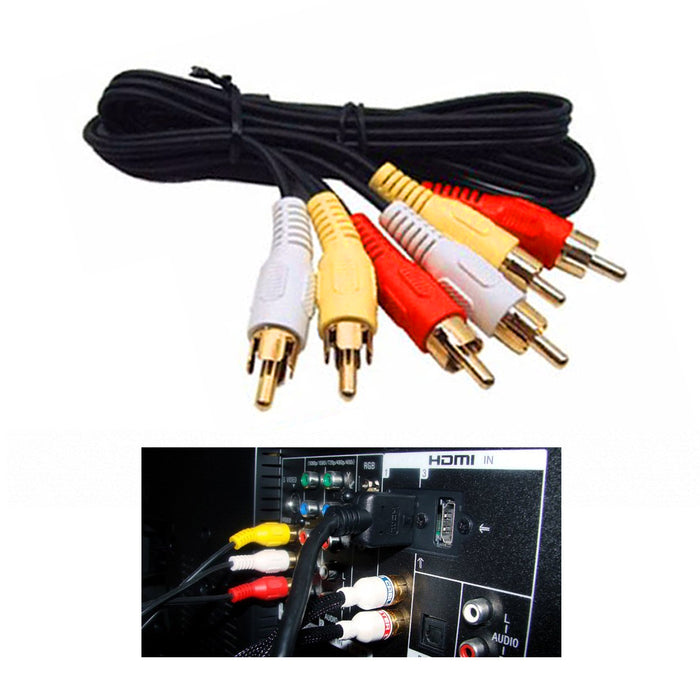 RCA Male to Male Gold Stereo Audio Cable - 12Feet