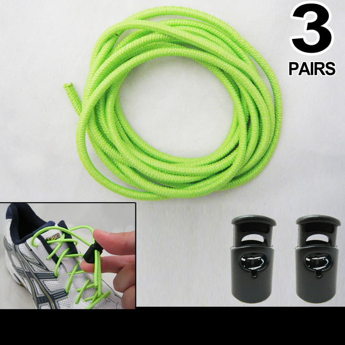 2 Shoe Lace Buckle Stopper Shoelace Rope Clamp Cord Lock Run Sports Clips  Green