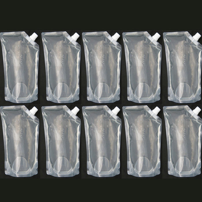 10 Flexible Collapsible Foldable Reusable Water Bottles Survival Emerg BPA Free