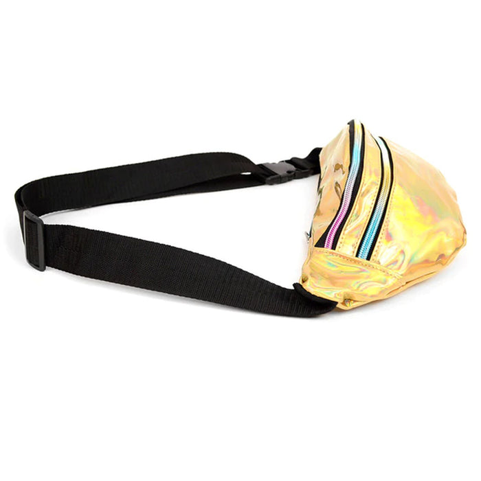 Holographic PVC Waist Packs for Women Fanny Belt Bag Festival Bum