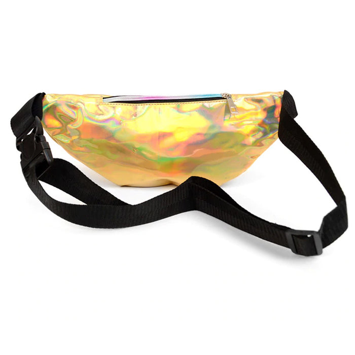 Shiny Fanny Pack Adjustable Belt Waist Bag Hip Rave Festival Hologram Bum Travel