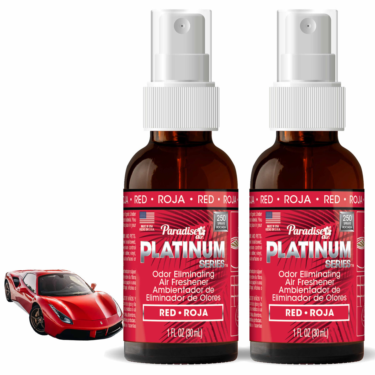 4 Paradise Platinum Air Freshener Spray Odor Eliminator Car