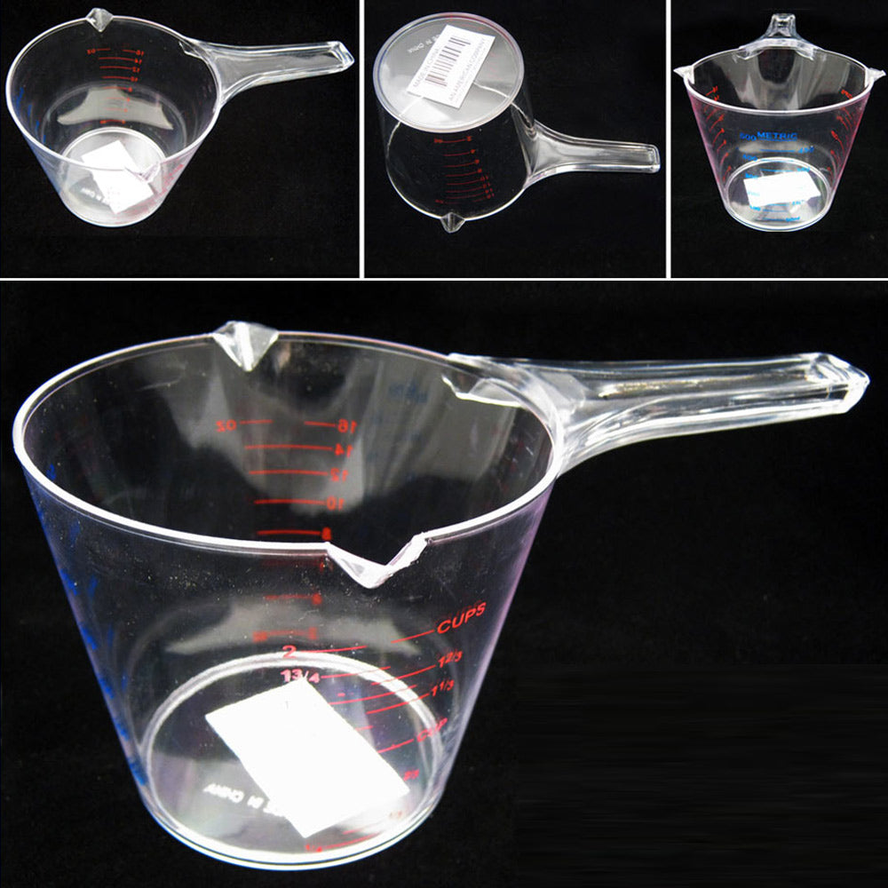 Plastic 2 Cup Measuring Pitcher Tool Handle Pour Spout Liquid Flour Ba —  AllTopBargains