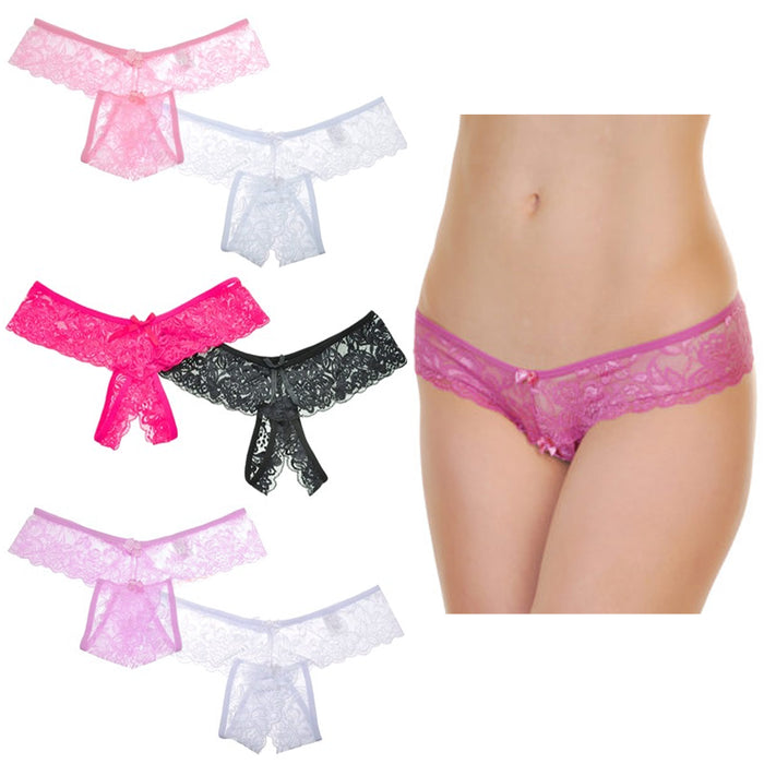 2pc Women Sexy Lace Crotchless Thongs Panties Underwear Lingerie G-Str —  AllTopBargains