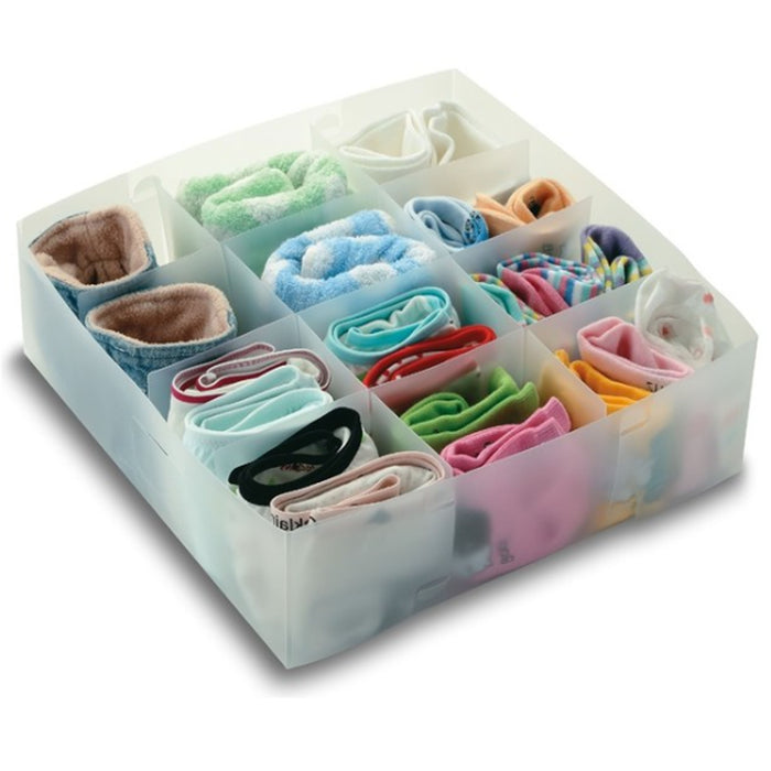 2 Pc Drawer Organizer Divider 12 Section Underwear Socks Bra Container Storage