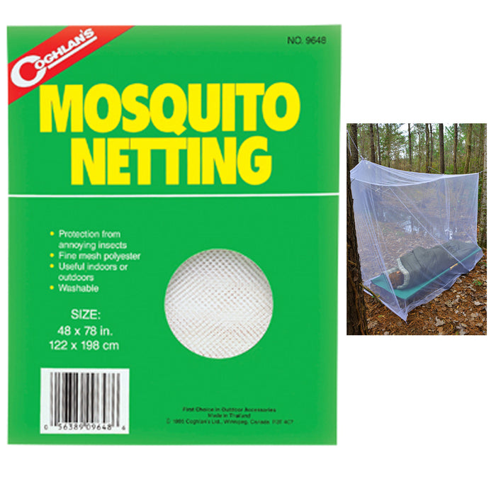 Coghlan's Mosquito Netting Canopy Bed Net Insect Bee White Mesh Shade Cover