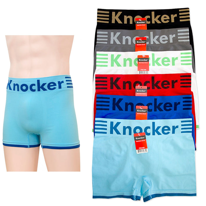 12pk Mens Seamless Boxer Briefs Short Microfiber Underwear Knocker One Size New