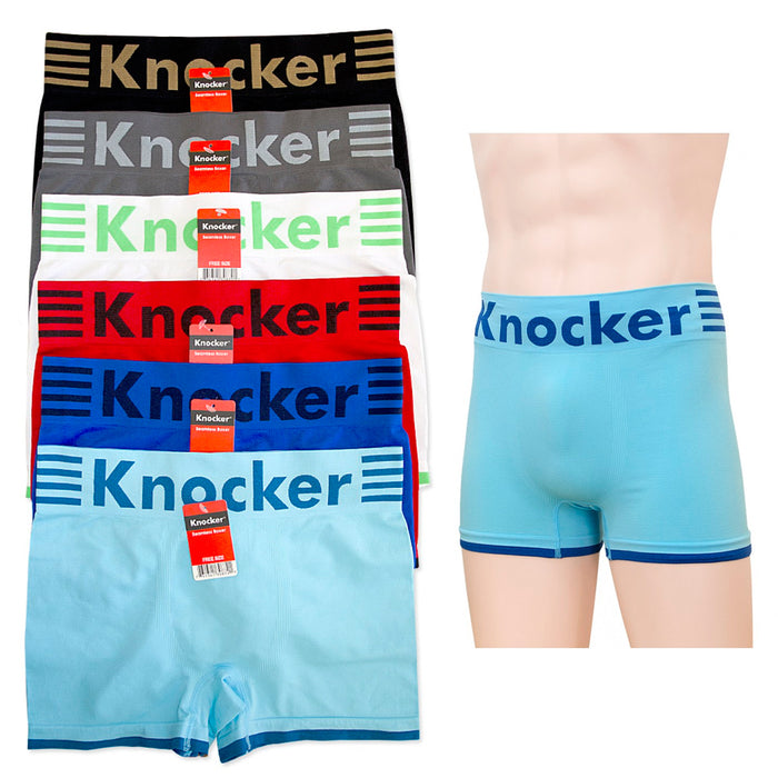 12pk Mens Seamless Boxer Briefs Short Microfiber Underwear Knocker One Size New