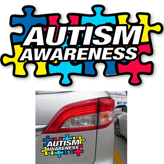 Fundraising Cause Autism Car Magnet Asperger Awareness Month Decal Puzzle Piece