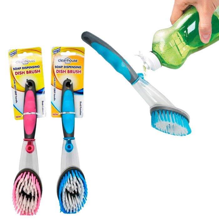Dish Scrubber Brush with Soap Dispenser Cleaning Brush for Dishes