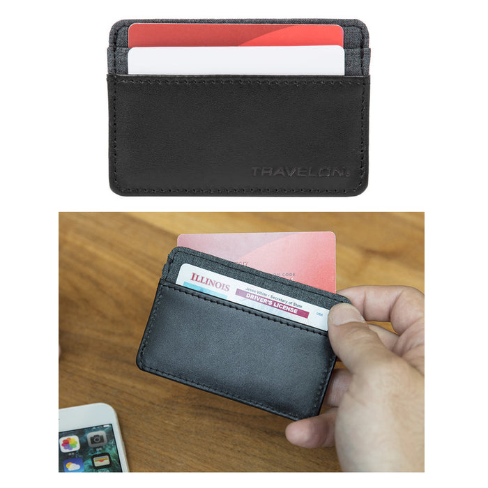 Travelon RFID Blocking Credit Card Sleeve ID Holder Protector Anti-Theft Wallet