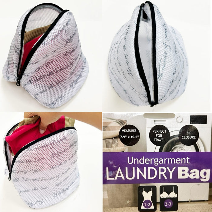 6 Mesh Laundry Bags Zipper Lingerie Delicates Washing Clothes Bra