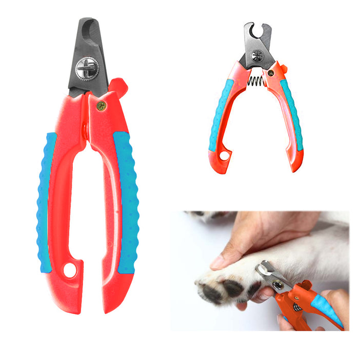 2 Pc Pet Brush Set Self Cleaning Sliding Dog Nail Clippers Comb Reduces Shedding