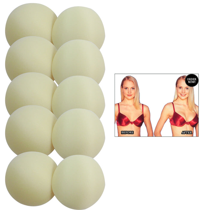 5 Pairs Round Women Foam Top Push Up Bra Foam Pad Insert Breast Enhancer Bikini
