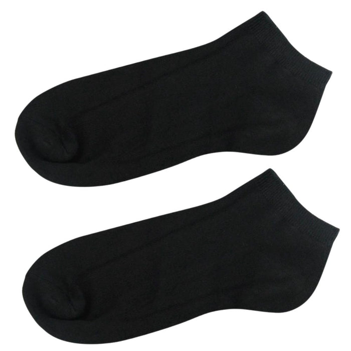 6 Pair Womens Ankle Socks Low Cut Fit Crew Size 9-11 Sports Black Footies