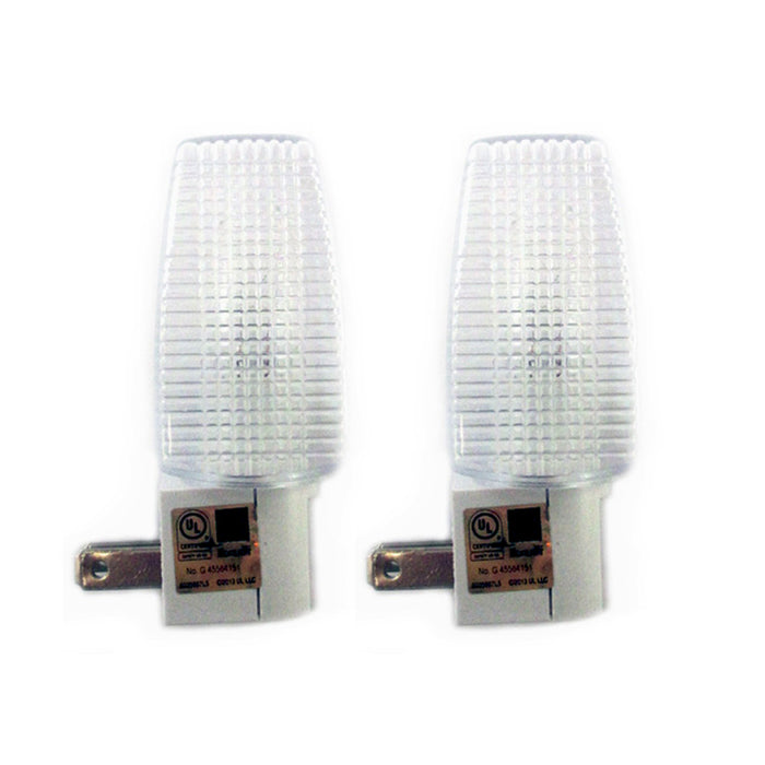 2 PC  Night Light Energy Saving Automatic Sensor Wall Plug In Lite Lamp Nightlight !