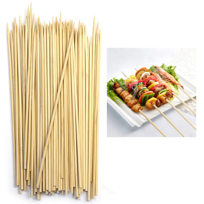 Barbecue Skewers 12 Inch Natural Bamboo Kabob Sticks For Grill Bbq