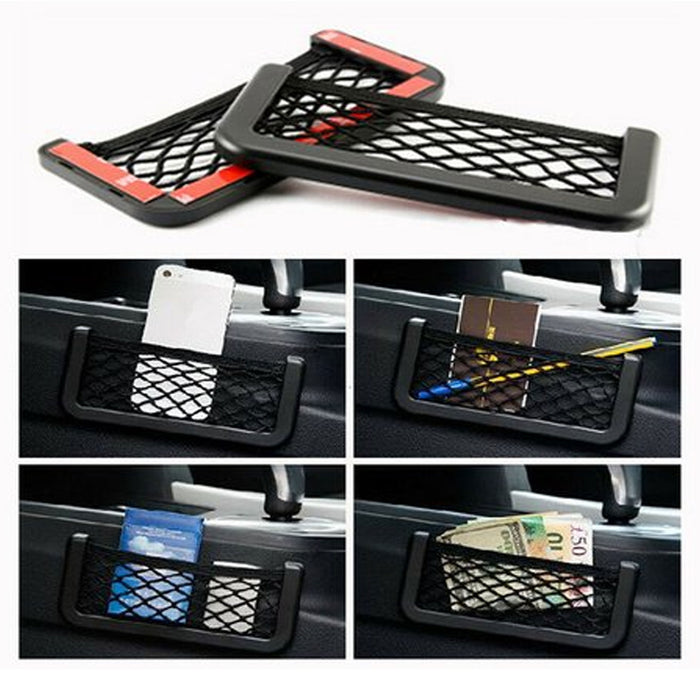 2 Pc Multipurpose Organizer Net Car Storage Phone Holder Pocket Cargo Bag Pouch