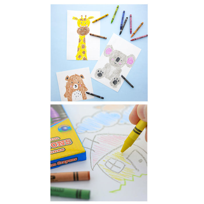 Premium Jumbo Crayons Coloring Set, School Art Gift for Kids Age 3+,  12-Counts