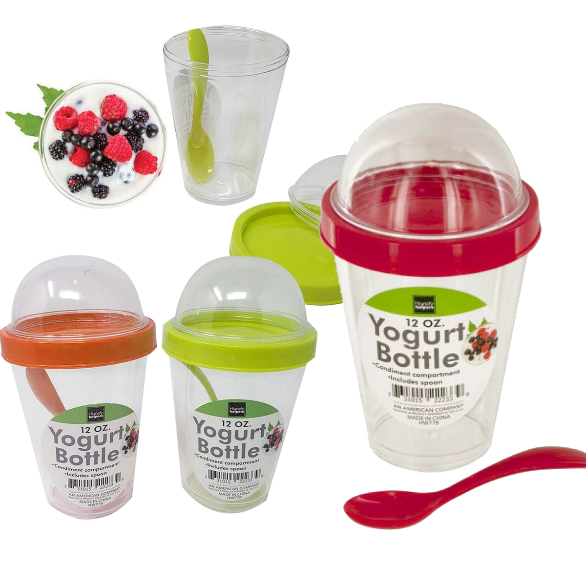 Oatmeal container portable cereal cup, Yogurt containers with lids with  spoon