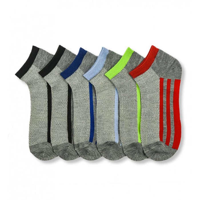 6 Pairs Socks Ankle Quarter Crew Mens Stretchy Low Cut Size 10-13 Sport 6 Styles