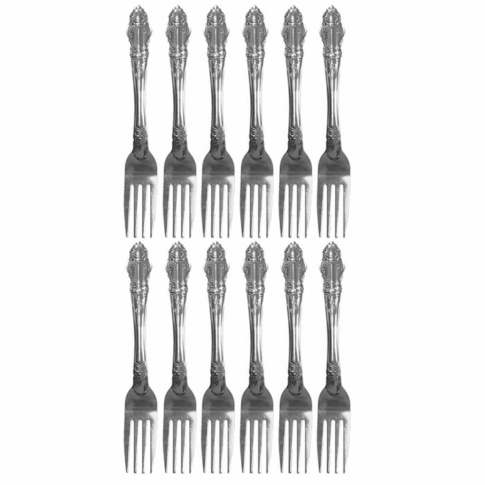 12 Pc Silverware Fork Set Stainless Steel Dinner Table Flatware Cutlery Utensils